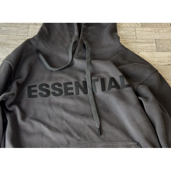 Fear of God Other - Fear of God Essentials Dark Gray Hoodie Pullover Cotton Logo Long Sleeve SMALL